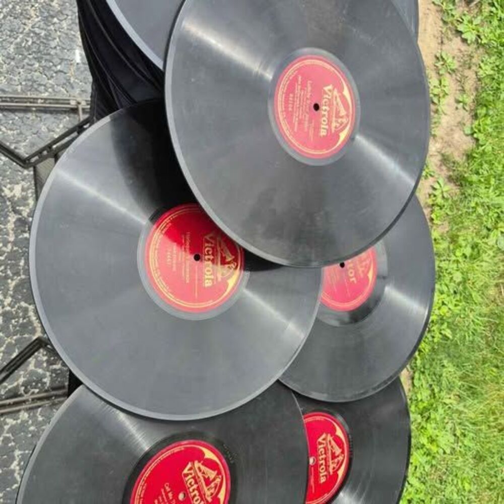 Vintage Victrola 78 RPM Record Collection